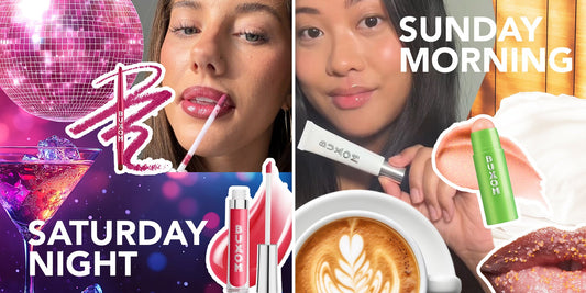 Graphics that show you can use Buxom from Saturday Night to Sunday Morning