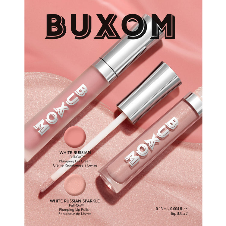Crème et vernis à lèvres repulpants Full-On™ dans un échantillon blanc russe