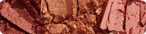 Up close image of nude shades of product textures.